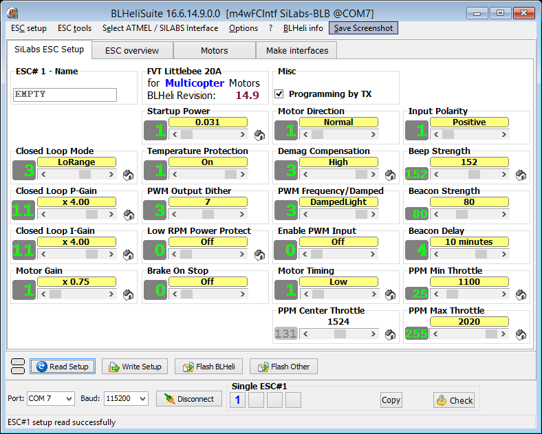 BLHeliSuiteSiLabs ESC Setup_170120_3